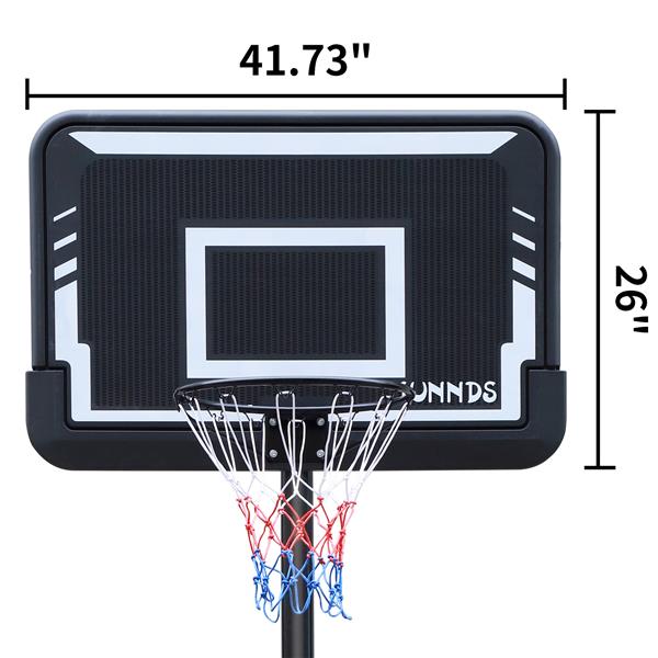 Portable Basketball Hoop $ystem $tand Height Adiustable 6ft-10ft with 42 InchBackboard and Wheels for Youth Adults Indoor Qutdoor Basketball Goal