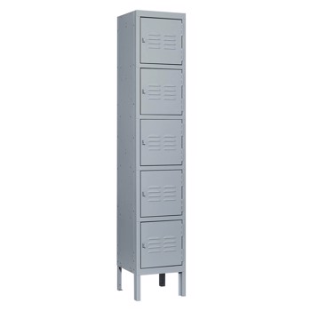 5 Door 66\\"H Metal Lockers With Lock for Employees,Storage Locker Cabinet for Home Gym Office School Garage,Gray