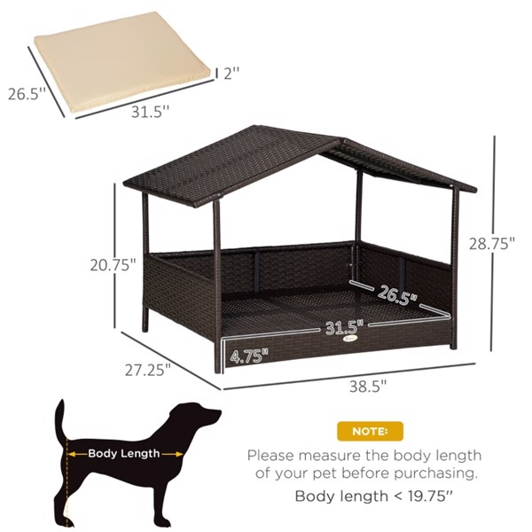 Dog Bed/ Dog House  /  Rattan Pet Sofa ( Amazon Shipping)（Prohibited by WalMart）