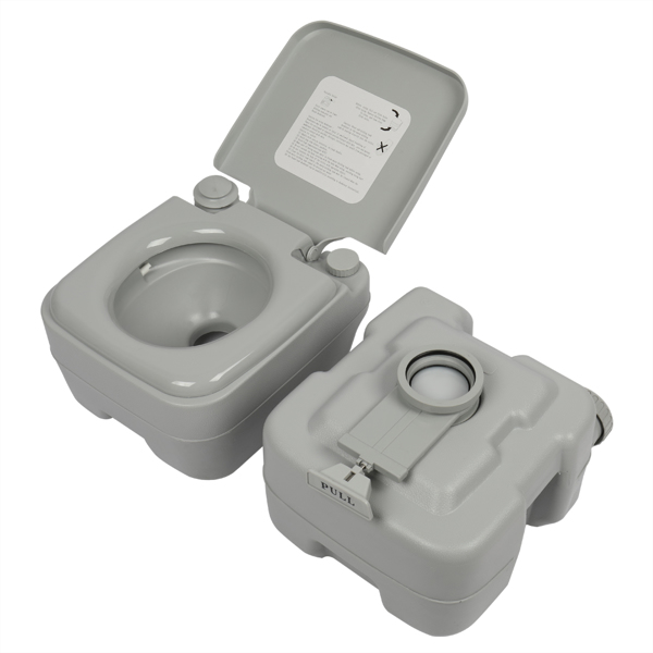 20L Portable Removable Flush Toilet with Double Outlet（Same as 44809271/81036718 ）