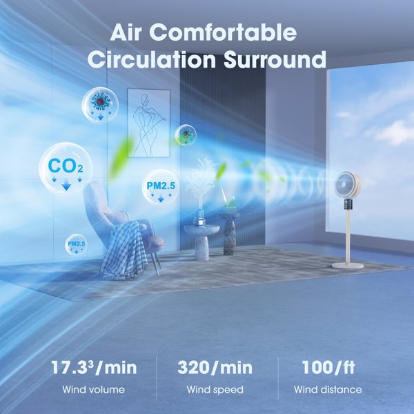 Standing Fan with Remote, Fans Oscillating with 12H Timer, 36-50db Floor Fans for Home Bedroom, Pedestal Fan Oscillating with 3 Speeds, Touch+Remote Control, 70°+90°(Amazon Walmart banned)