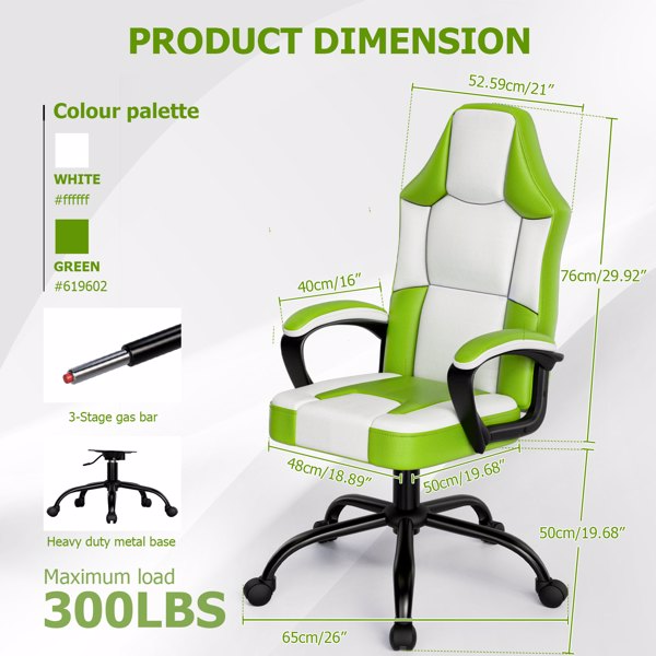 Gaming Chair, Video Game Chairs Breathable PU Leather, Comfy Computer Chair, Racing E-Sport Gamer Chair For Adults kids