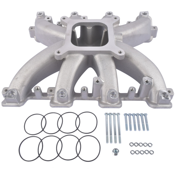 Single Plane Mid-Rise EFI Intake Manifold for Cadillac Chevrolet GMC Hummer LS3 L92 Engines 4150 Square Bore Flange