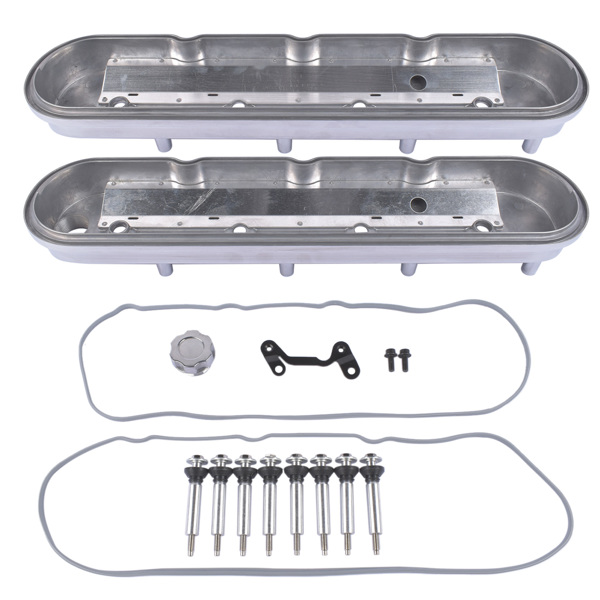 Polished Cast Aluminum Tall Valve Covers with Coil Mounts for GM LS LS1 LS2 LS3