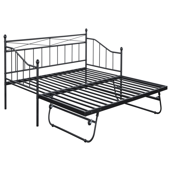 Metal Daybed with Pop-up Trundle