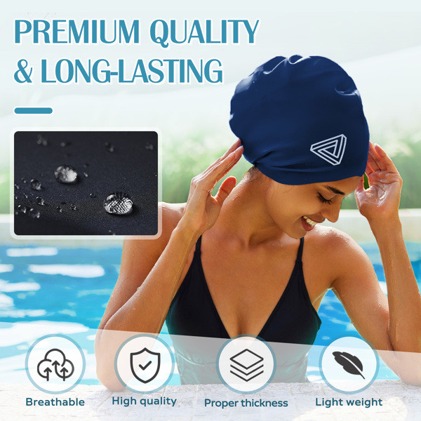 Large Swimming Cap, Suitable for Men and Women, Specially Designed Swimming Cap, Suitable for Very Long and Thick Curly Hair and Braids, Keep Hair Dry（No shipments on weekends）