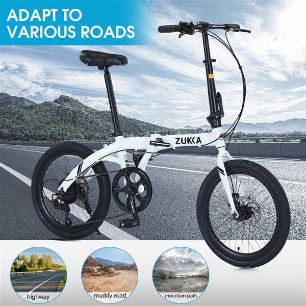 20" Folding Bike Aluminium Alloy Frame 8 Speed  City Bike