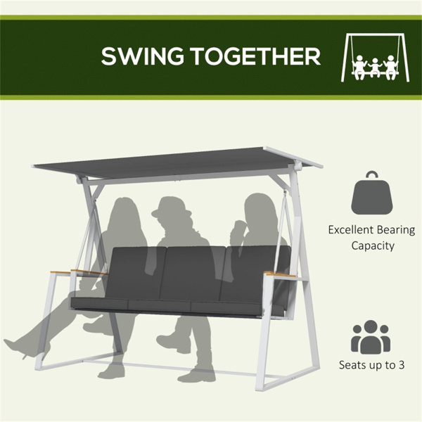 3-Seat Outdoor Porch Swing