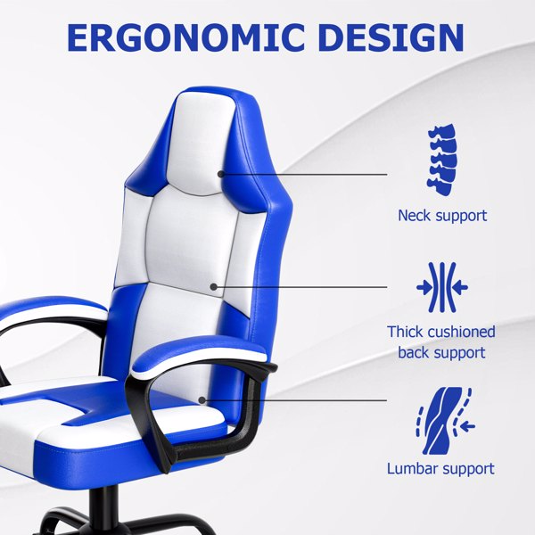 Gaming Chair, Video Game Chairs Breathable PU Leather, Comfy Computer Chair, Racing E-Sport Gamer Chair For Adults kids