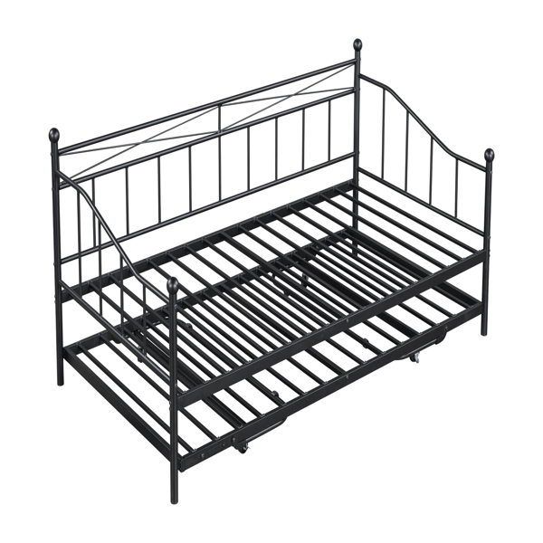 Metal Daybed with Pop-up Trundle