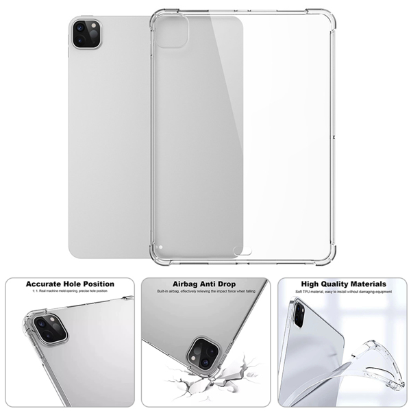 For iPad Pro 2024  13-inch Shockproof Crystal Clear TPU Back Case Slim Cover