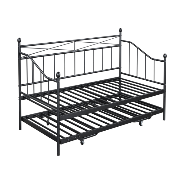 Metal Daybed with Pop-up Trundle