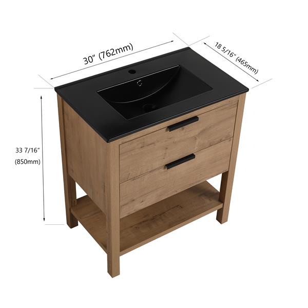 30 Inch Bathroom Vanity Plywood With 2 Drawers