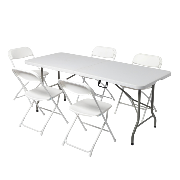 6FT Outdoor Courtyard Foldable Long Table