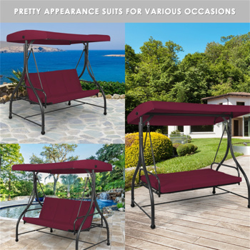 3-Seat Swing Chairs ，Convertible Swing Hammock Bed