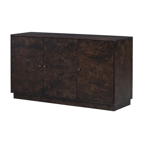 Wood Pattern Storage Cabinet with 3 Doors, Suitable for Hallway, Entryway and Living Rooms.