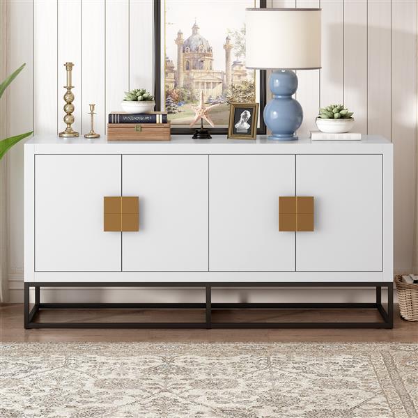 Light Luxury Designed Cabinet with Unique Support Legs and Adjustable Shelves, Suitable for Living Rooms, Corridors, and Study Rooms.