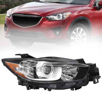 Headlight Assembly Fit for 2013 2014 2015 2016 Mazda CX-5 Factory Halogen Projector Headlamp Replacement Right Passenger Side