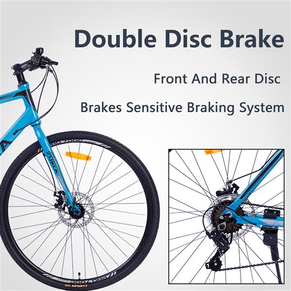 21 Speed Hybrid bike Disc Brake 700C Road Bike For men women's City Bicycle