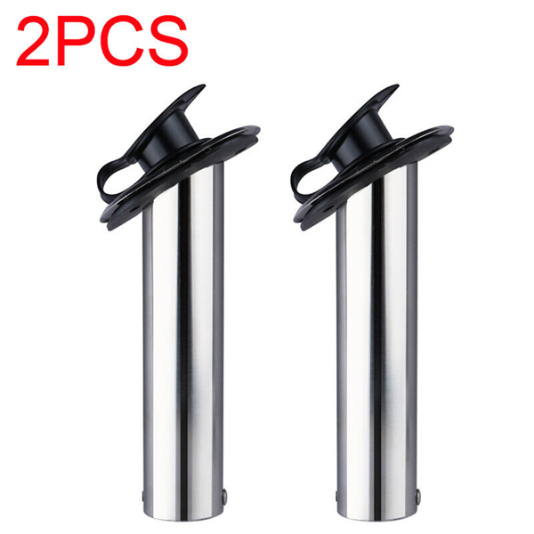 2x Stainless Steel Marine Fishing Rod Holder Flush Mount 30° For Boat/Yacht