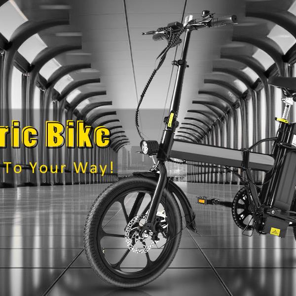 Adult Electric Bicycles 500 W Motor 15.5 MPH Max Speed, 16inch Tire, 42 V 10.4 AH Removable Battery for Electric Bike, Multi-Shock Absorption, City Commuter,  Fold able  Adult Electric Bicycle