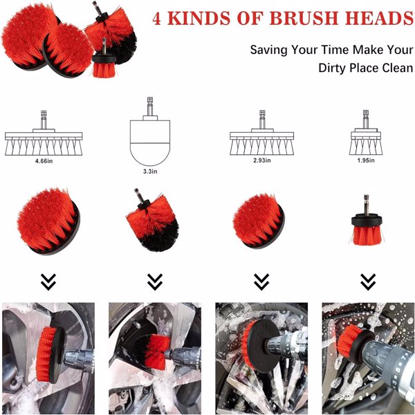 19Pcs Car Detailing Kit, Car Detailing Brush Set【Shipment from FBA】