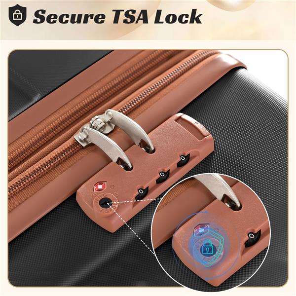 Hardshell Luggage Spinner Suitcase with TSA Lock Lightweight 20'' (Single Luggage)