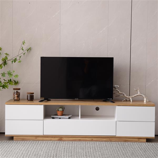 Modern TV stand for TVs up to 80'' , Media Console with Multi-Functional Storage, Entertainment Center  with Door Rebound Device, TV cabinet for living room,Bedroom