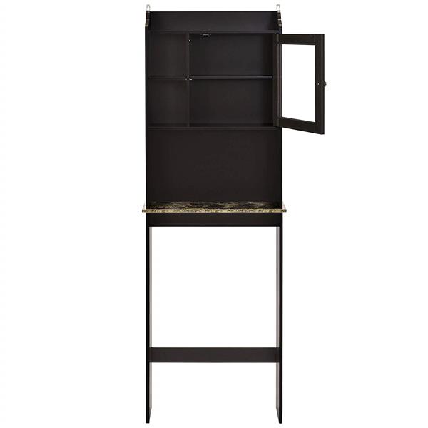 Modern Over The Toilet Space Saver Organization Wood Storage Cabinet for Home, Bathroom - Espresso