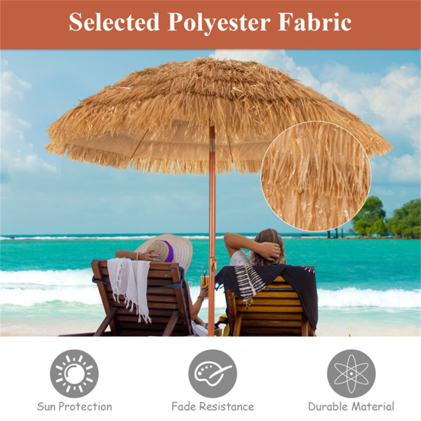 6.5 foot portable beach umbrella with adjustable tilt