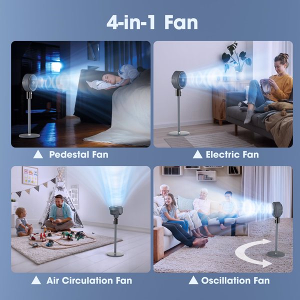 Standing Fan with Remote/Smart Touch,Oscillating Quiet Floor Fans for Home Bedroom,Adjustable Height,12H Timer(Amazon, Walmart ban)