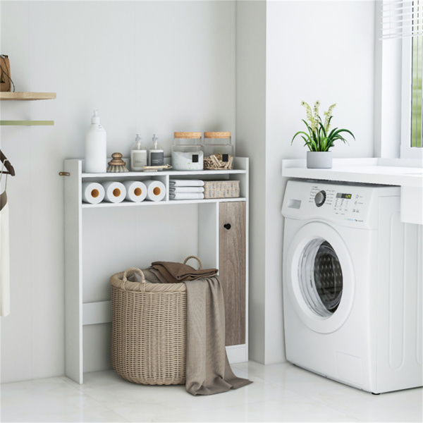 White bathroom cabinet, bathroom storage rack