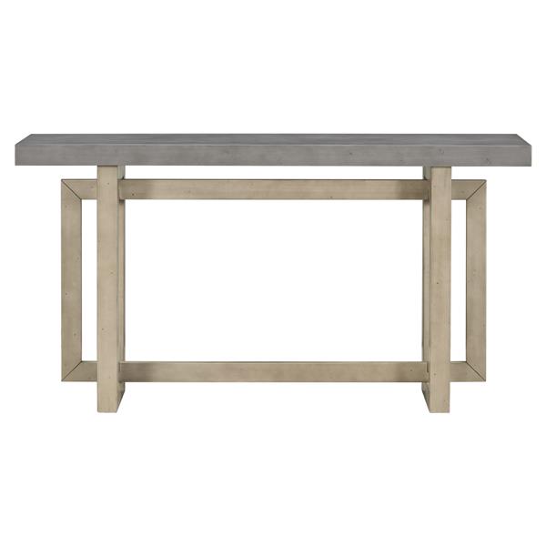 Contemporary Console Table with Wood Top, Extra Long Entryway Table for Entryway, Hallway, Living Room, Foyer, Corridor