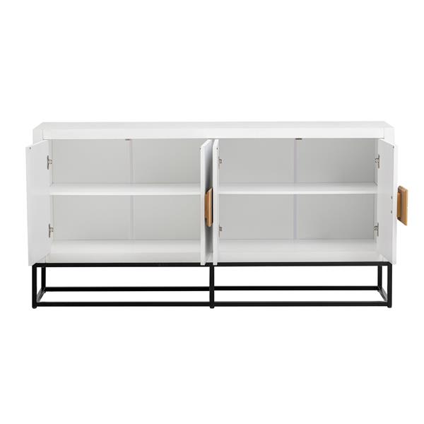 Light Luxury Designed Cabinet with Unique Support Legs and Adjustable Shelves, Suitable for Living Rooms, Corridors, and Study Rooms.