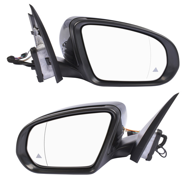 Front Car Left & Right Rear View Mirror Assembly For Mercedes-Benz C Class W205 C180 C200 C250 C300 C350e C450 AMG C43 AMG C63 AMG 2014-2021 2014-2021 Black 2058109701 2058109801