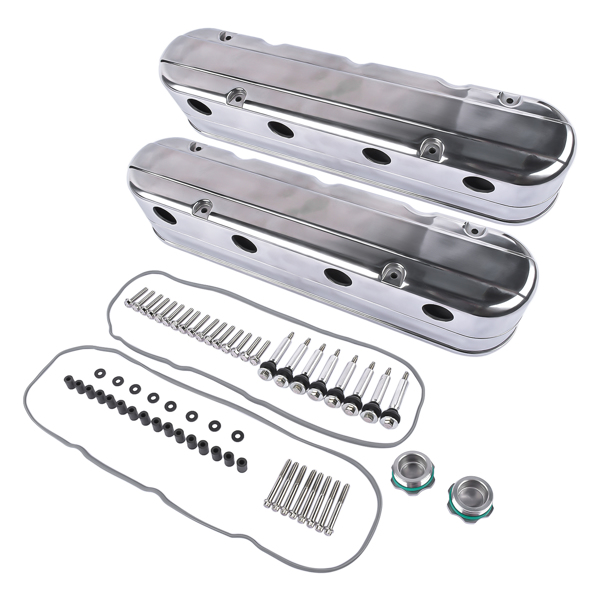 Polished Engine Valve Covers for Chevrolet Small Block V8 LS1 LS2 LS3 LS6 293 325 364 376 427 Ci 8082-3P 8082-3 JM8082-3