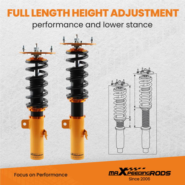 Coilovers Shock Absorber For TOYOTA COROLLA MATRIX E140 E160 2009-2014 Shocks Struts 47840474