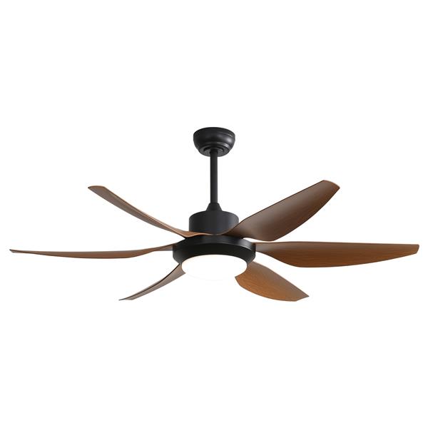 54 Inch Indoor Ceiling Fan With Dimmable Led Light ABS Blades Remote Control Reversible DC Motor For Living Room