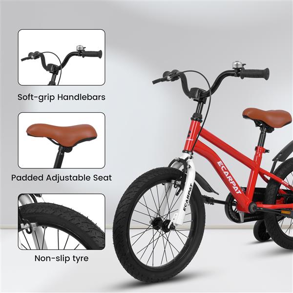 A14114 Kids Bike 14 inch for Boys & Girls with Training Wheels, Freestyle Kids' Bicycle with fender.