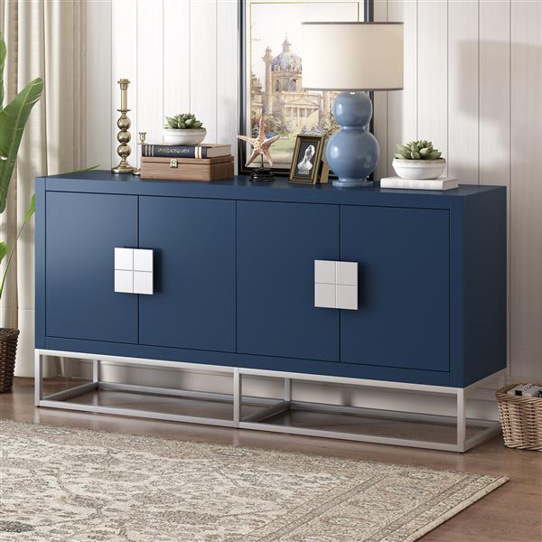 Light Luxury Designed Cabinet with Unique Support Legs and Adjustable Shelves, Suitable for Living Rooms, Corridors, and Study Rooms.