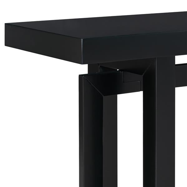 Contemporary Console Table with Wood Top, Extra Long Entryway Table for Entryway, Hallway, Living Room, Foyer, Corridor