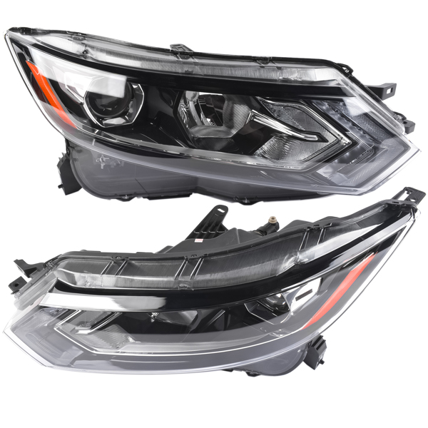 Right + Left Halogen Projector Headlight w/LED Fits Nissan Rogue Sport 2020-2022 260106MR0A 260606MR0A