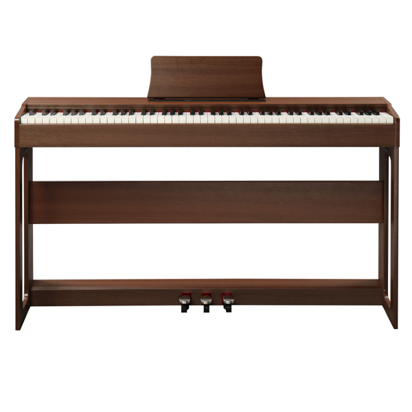 [Do Not Sell on Amazon] GDP-104 88 Keys Full Weighted Keyboards Digital Piano with Furniture Stand, Power Adapter, Triple Pedals, Headphone, for All Experience Levels Black Walnut