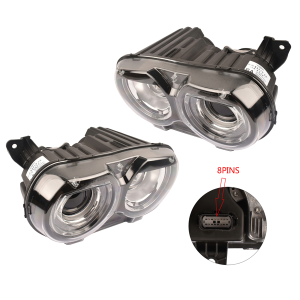 HID Headlights Set Front LH+RH For Dodge Challenger SE R/T SRT SXT 2015-2019 DRL 68174065AE