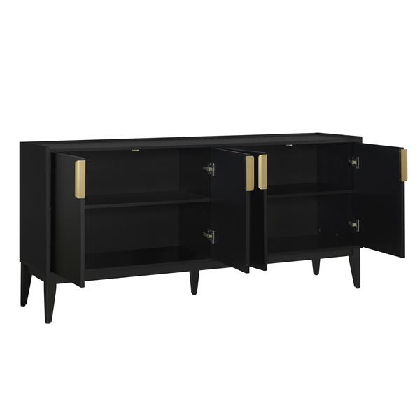 Storage Cabinet Sideboard Wooden Cabinet with 4 Doors for Hallway, Entryway, Living Room, Adjustable Shelf