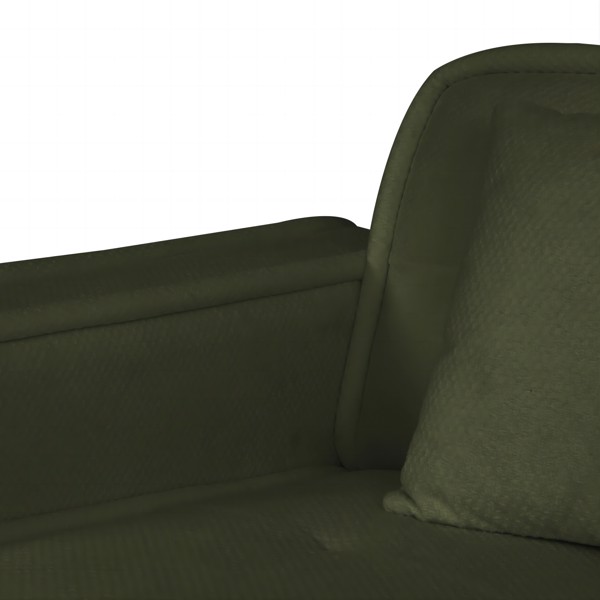 Green, Velvet cloth Modern Indoor Sofa With Three Pillows, 93.50"*35.23"*30.70"