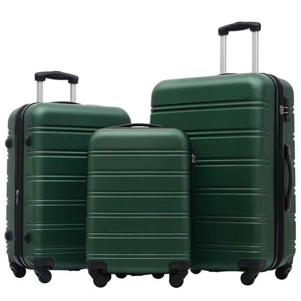 3 Piece Luggage Set Hardside Spinner Suitcase with TSA Lock 20" 24" 28" Available