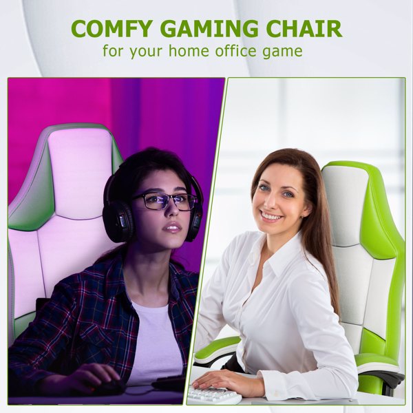 Gaming Chair, Video Game Chairs Breathable PU Leather, Comfy Computer Chair, Racing E-Sport Gamer Chair For Adults kids