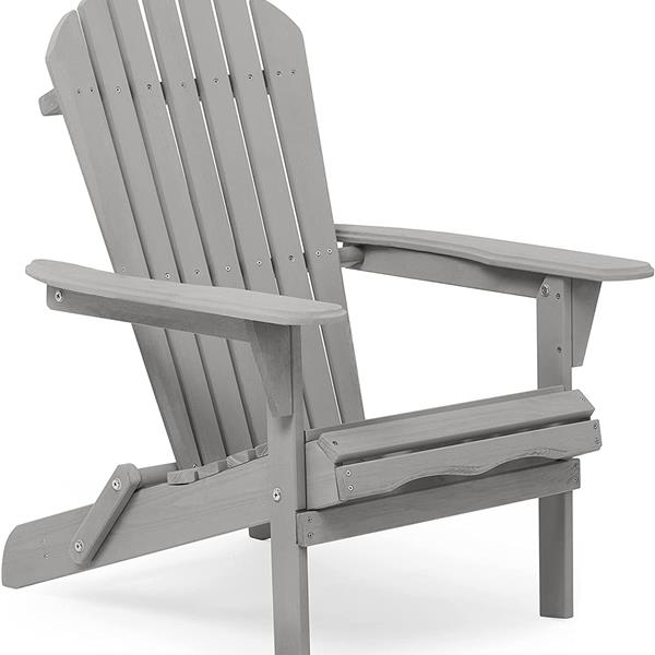 Wood Lounge Patio Chair for Garden Outdoor Wooden Folding Adirondack Chair Set of 2 Solid Cedar Wood Lounge Patio Chair for Garden, Lawn, Backyard,