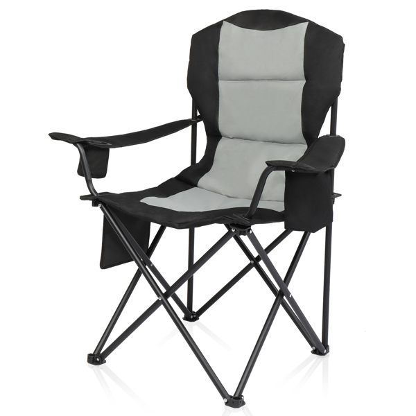  35*22*41in  Camping Chair Fishing Chair Folding Chair Black Gray